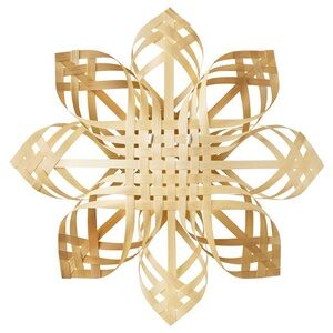 IKEA STRÅLA Christmas Lamp shade, snowflake, bamboo, 14 " NEW